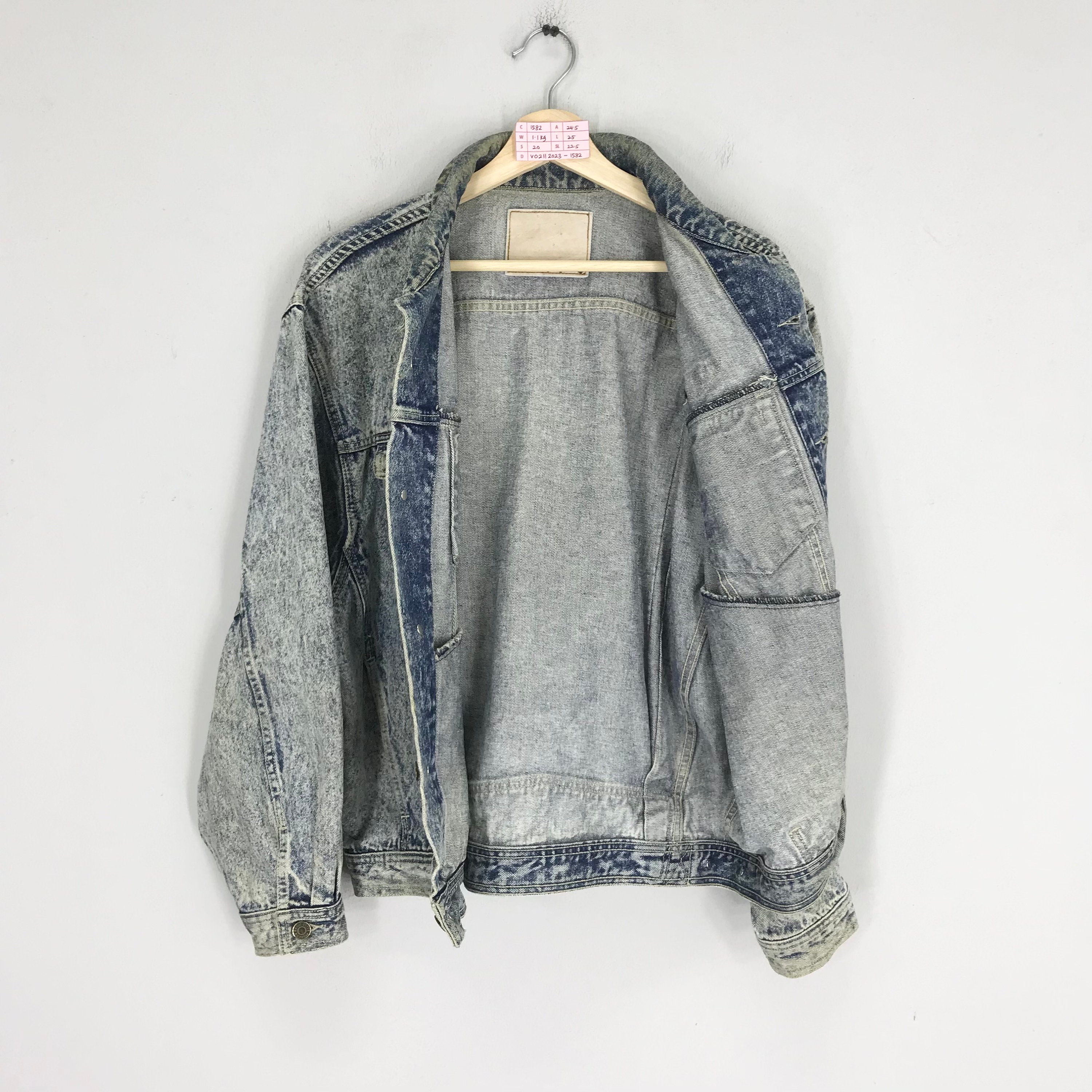 Vintage 90s American Denim Trucker Jacket Stonewash Style Denim 
