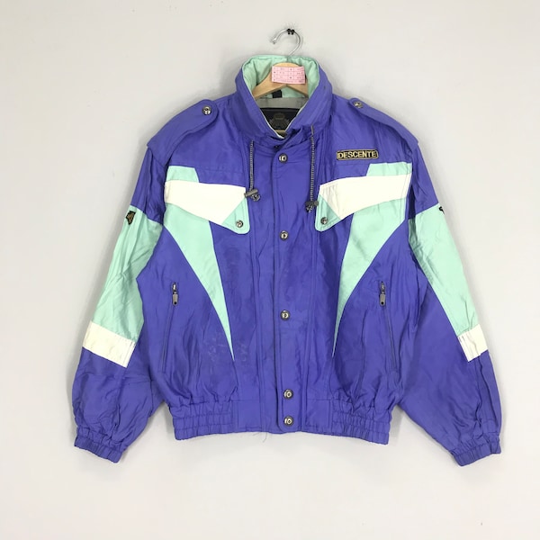 Vintage Descente Japan Colorblock Jacket Ski Team Utility Skiing Bomber Descente Snow Gear Winter Coat Size M