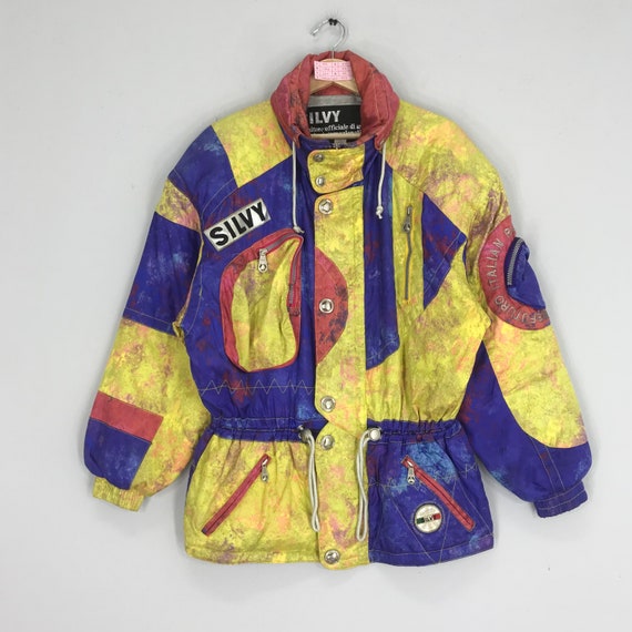 90s multicolor store bomber jacket