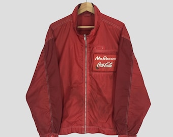 Vintage Coca Cola Work Jacket - Sz L Tall - Diamond Quilt