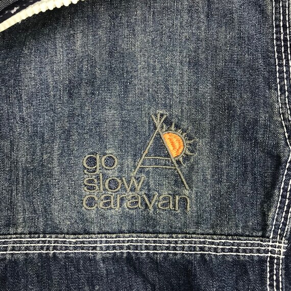Vintage Denim Jacket Hoodie Native Pattern Zipper Mul… - Gem