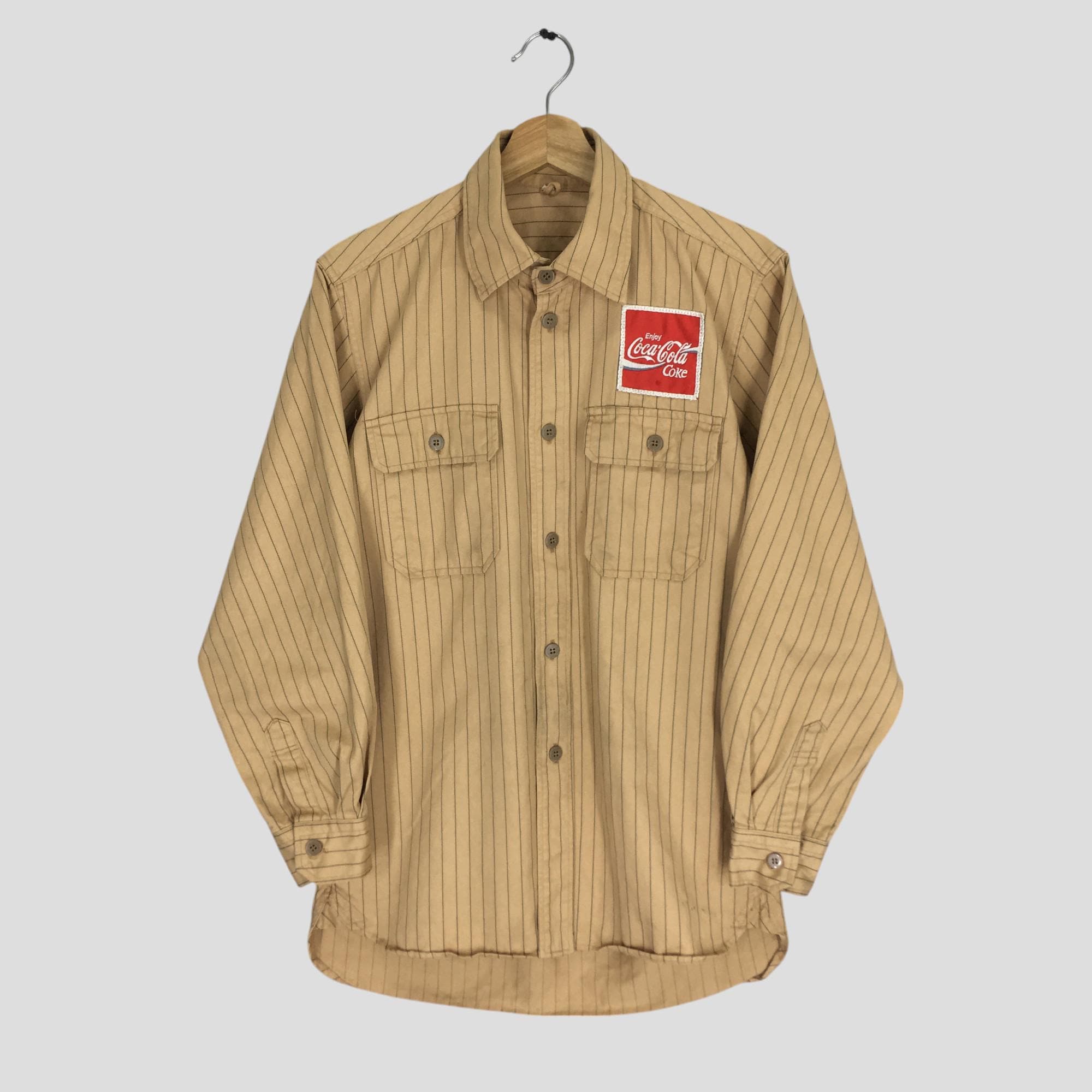 coca cola dress shirt Vintage Coca Cola Uniform Worker Button Shirt