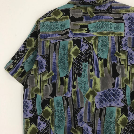 Vintage Abstract Pattern Baroque Polyester Shirt … - image 6