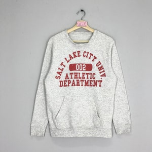 Vintage Salt Lake City University Sweater Gray Salt Lake City Crewneck Salt Lake Sweatshirt Pullover Size S