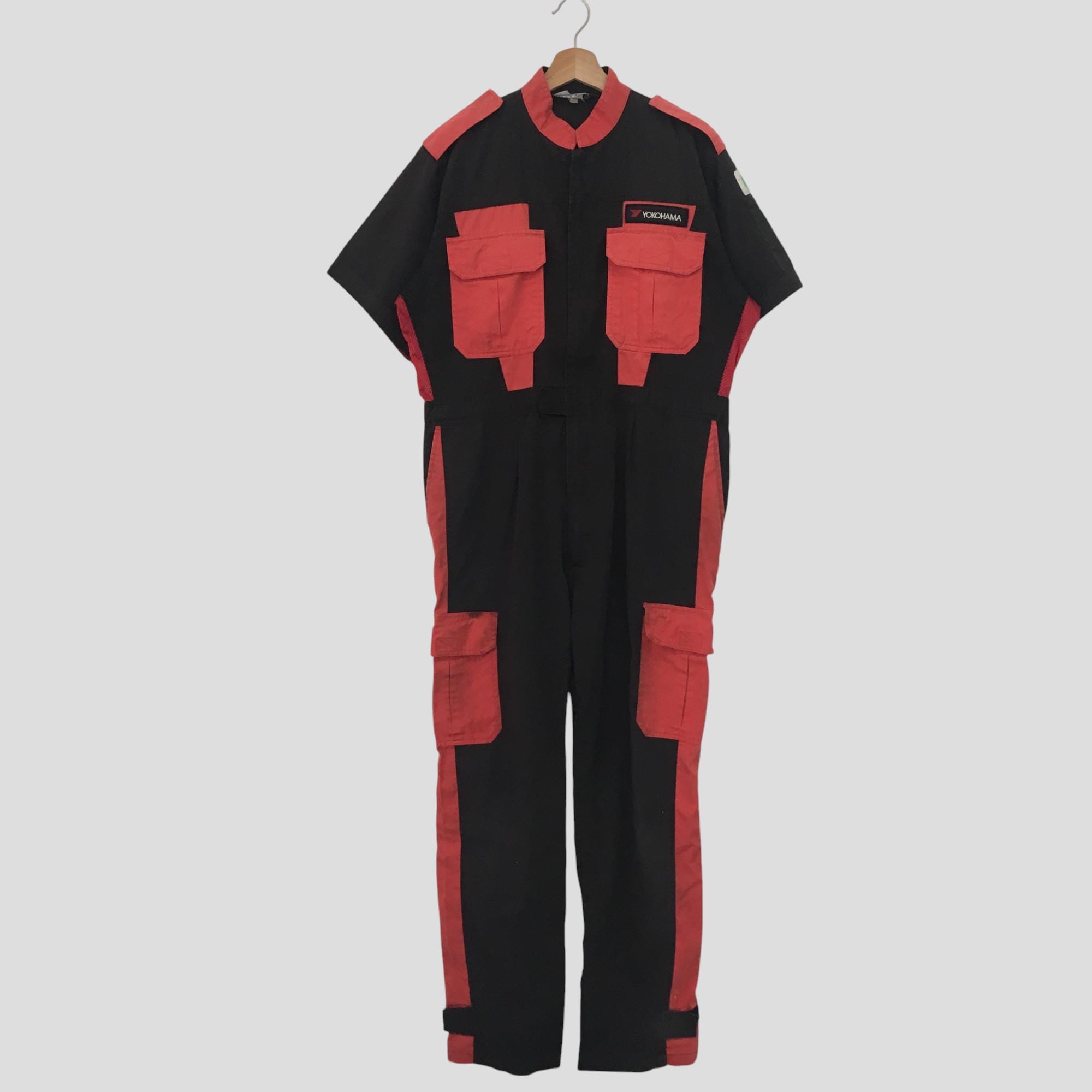 ヴィンテージ　USA製　CAL OSHA　ワーク　ツナギ　オールイン　USAーL Vintage 90s Yokohama Japanese Coveralls Medium Yokohama Boilersuit