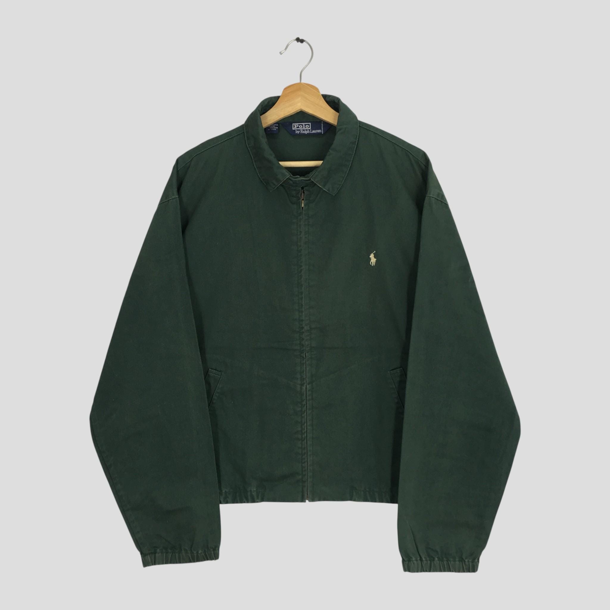 Vintage 90's Polo Ralph Lauren Green Casual Jacket Large Polo