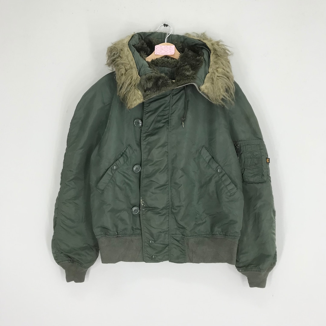 Alpha industries bomber jacket fur collar clearance