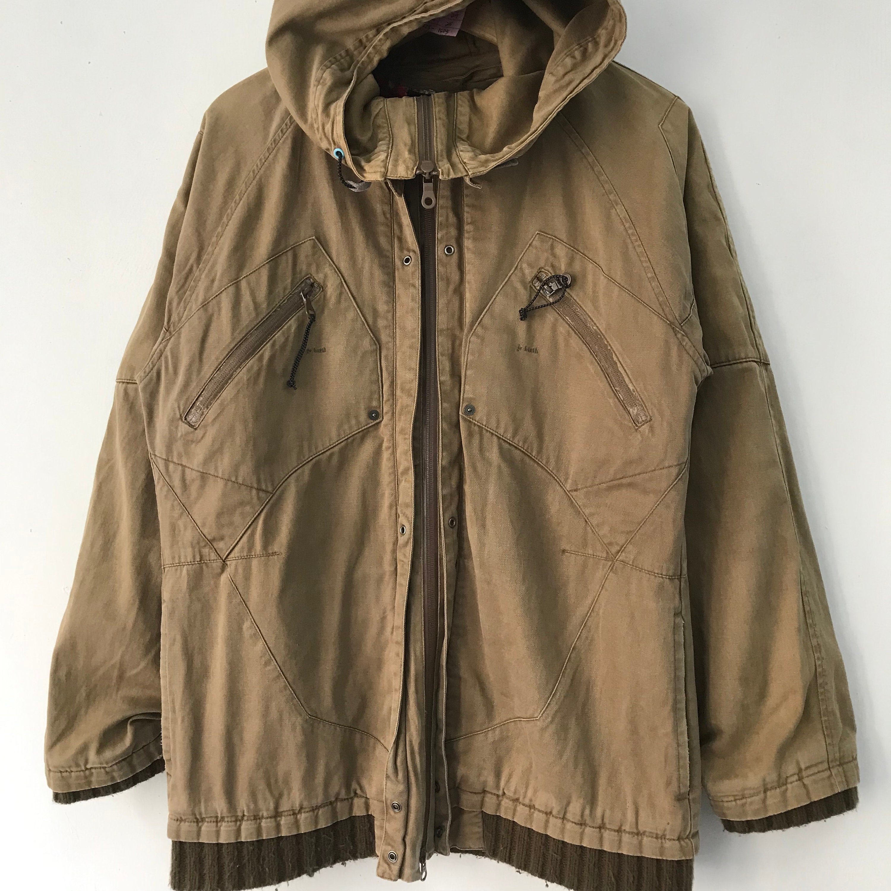Buy Vintage PPFM Japanese Designer Denim Jacket Hoodie Brown