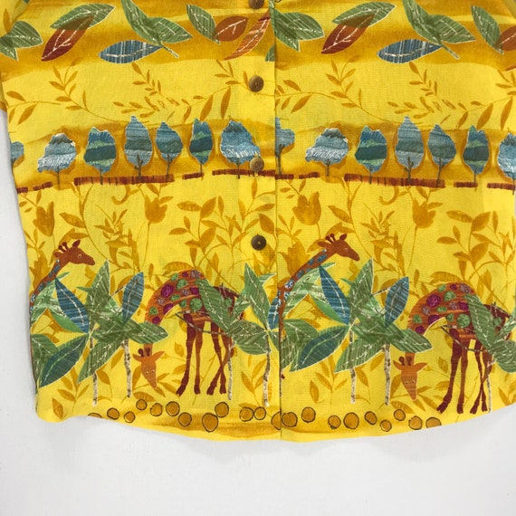 Vintage Designer Novelty Baroque Shirt Polyester … - image 6