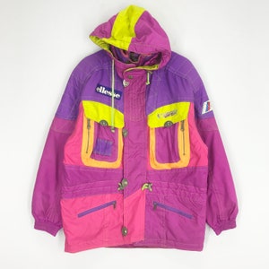Vintage 90's Goldwin Bomber Ski Jacket Hoodie Colorblock