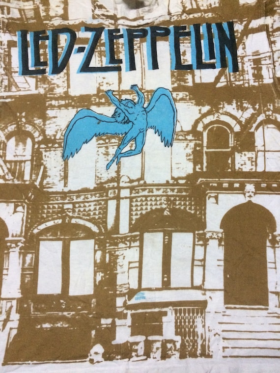 Rare!! Vintage Led Zeppelin Allover Print Band Promo T-shirt Rare!! Vintage Led Zeppelin Allover Print Band Promo T-shirt