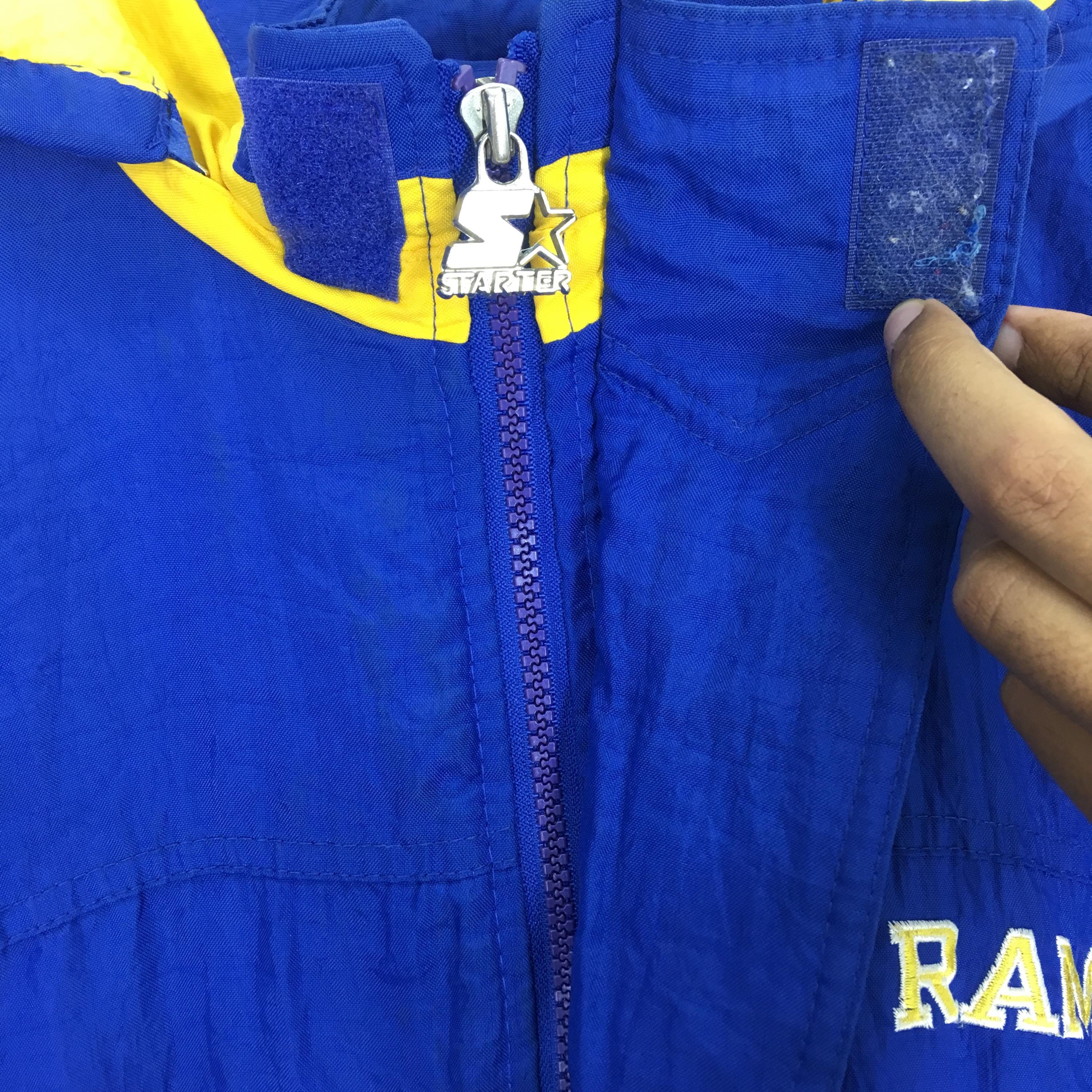 Vintage 90's St. Louis Rams Football Blue Bomber Jacket Xlarge St