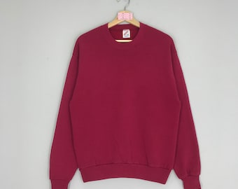 Vintage 90s Jerzees Usa Pink Ladies Sweatshirt Medium Jerzees Athletic Jumper Plain Design Jerzees Usa Crewneck Sweatshirt Size M