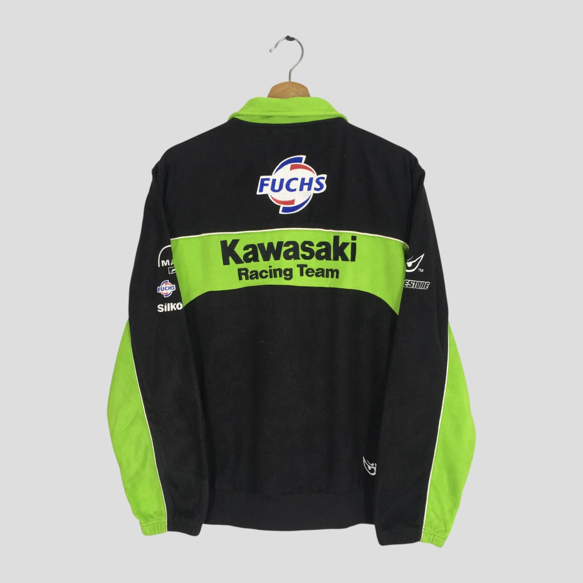 Vintage Kawasaki Motorsport Japan Colorblock Sweatshirt Large 