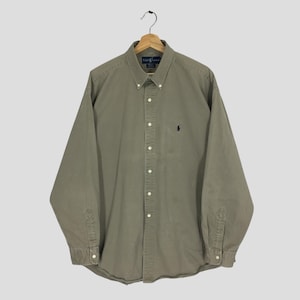 Vintage Polo Ralph Lauren Brown Casual Shirt Xlarge Polo Ralph Lauren Embroidery Polo Pony Button Down Shirt Formal Oxfords Polo RL Size XL