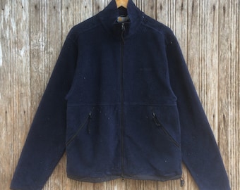 Rare!! Carhartt Outdoor Sweater Jacket Fleece Embroidery Logo Medium size