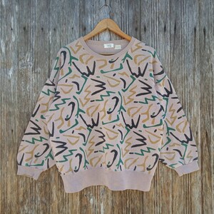 Rare!! Colourful Abstract Nice Design Sweatshirts Medium size