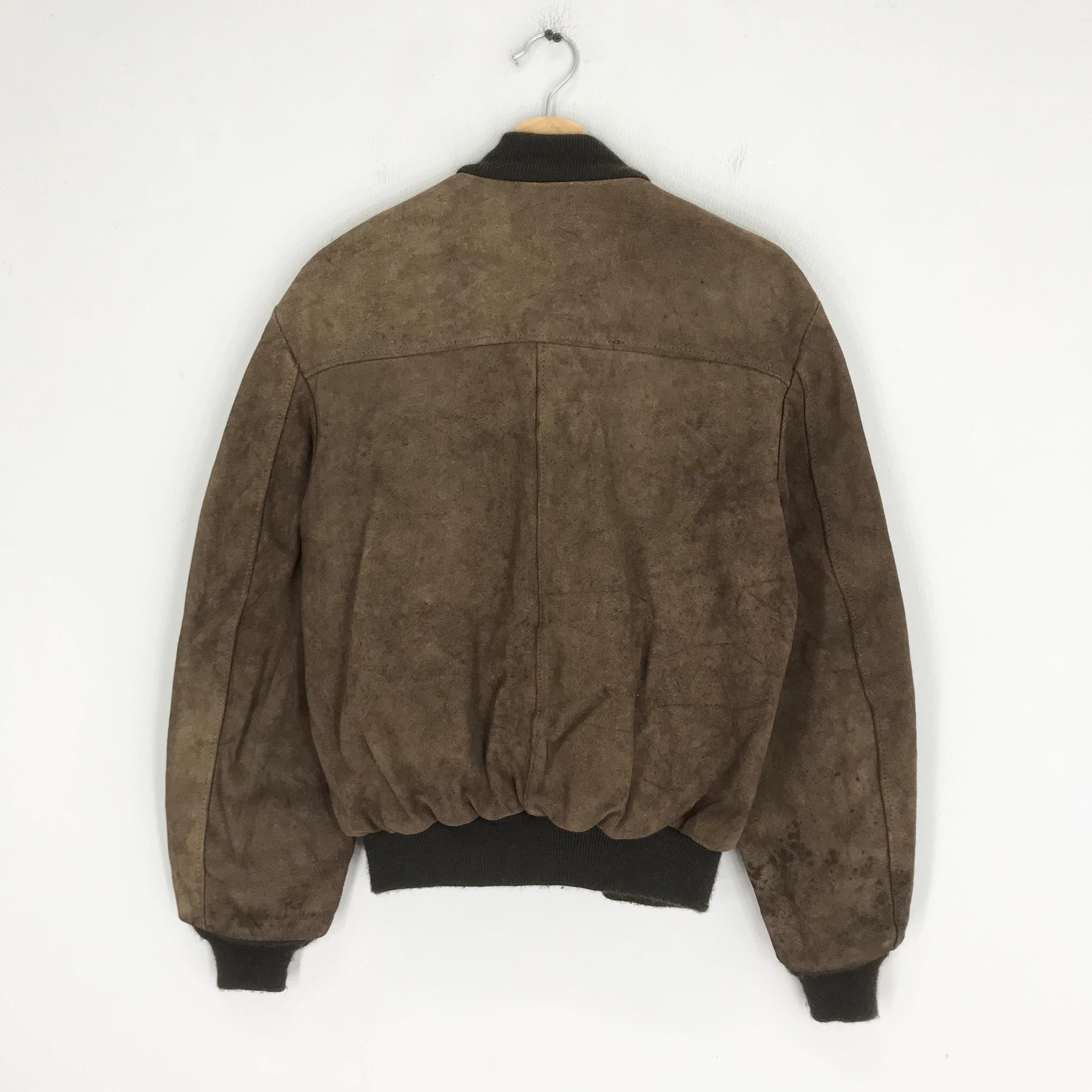 ヴィンテージ 90 年代 Schott NYC ブラウン スエード ピュア レザー
