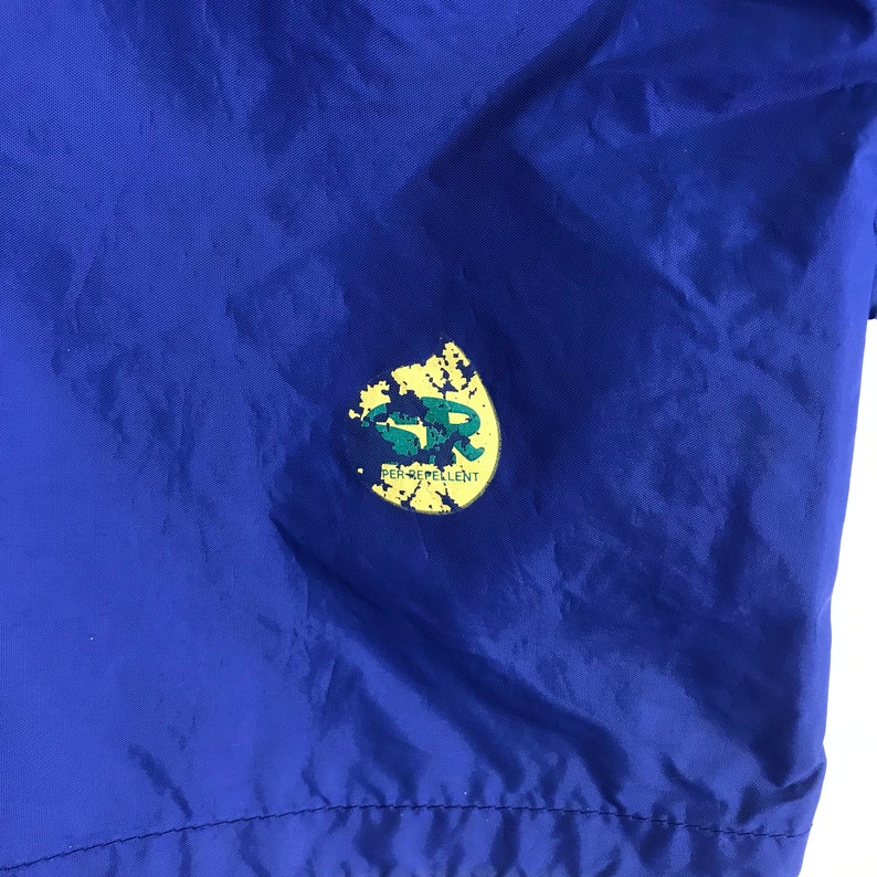 Vintage Montbell Sportswear Blue Waterproof Windbreaker Jacket Hoodie Montbell Zipper Jacket Size M zdjęcie 6