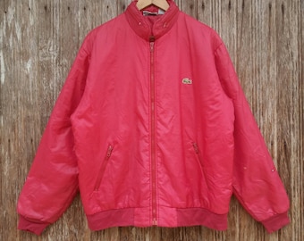 ジャケット・アウター LACOSTE Down jacket 90s vintage Vintage 90s Lacoste Jacket Puffer Down Jacket Embroidery