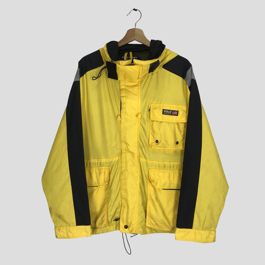 Vintage 90s Polo Sport Yellow Jacket Large Polo Sport Ralph Lauren