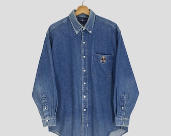 RRL Ralph Lauren Double RL Shirt Top Western Long Sleeve Blue RRL Ralph Lauren Double RL Shirt Top Western Long Sleeve Blue