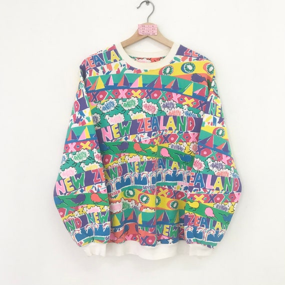 Vintage 90s T&ski New Zealand Sweatshirt Multicolor Large New Zealand Pop Art Sweater Colourful Style New Zealand Art Crewneck Jumper Size L - Etsy Vintage 90s T&ski New Zealand Sweatshirt Multicolor Large New Zealand Pop Art Sweater Colourful Style New Zealand Art Crewneck Jumper Size L - Etsy