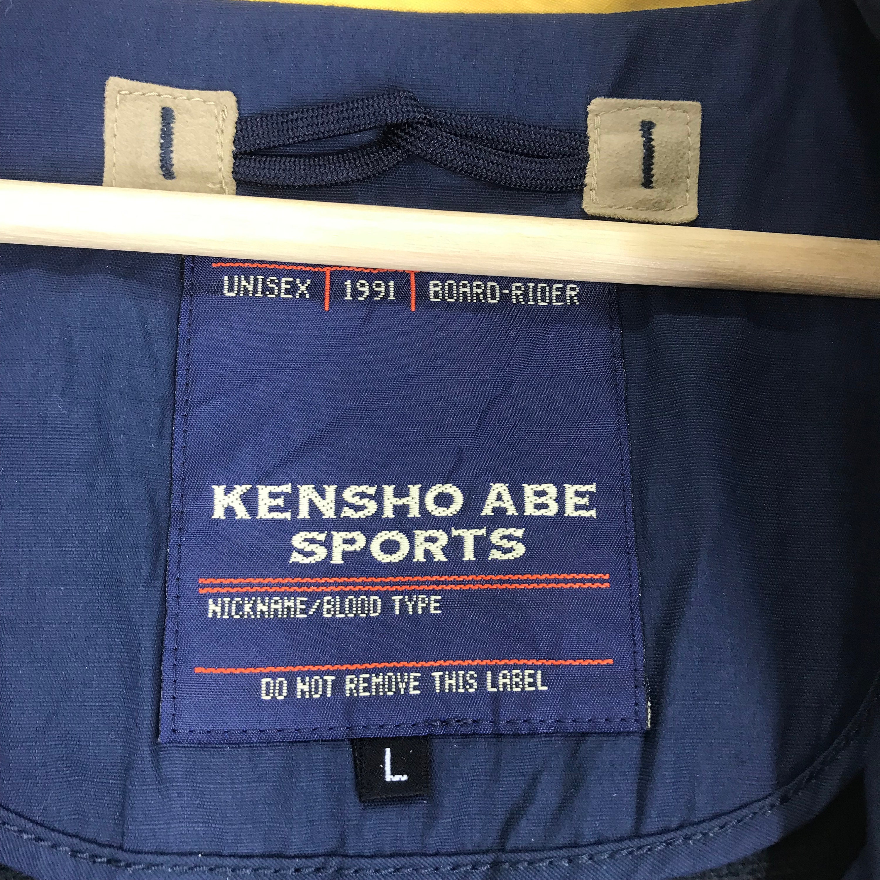 Vintage Kensho Abe Sports Anorak Style Jacket Hoodie Half Zipper 