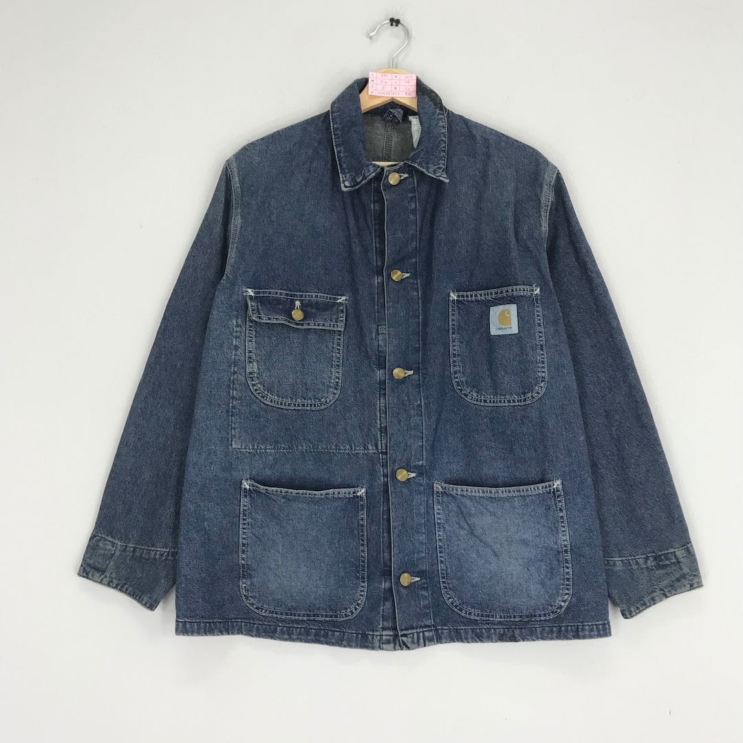 Vintage Carhartt Rugged Outdoor Workwear Blue Indigo Jacket