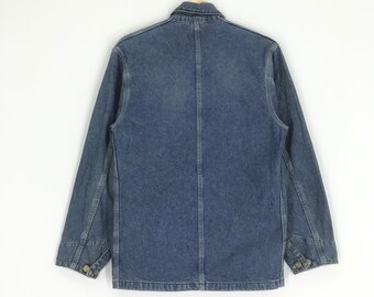 ジャケット・アウター carhartt denimcoverall 70s chorecoat USA Vtg 70s Carhartt Sanforized Denim Outdoor Work Wear Workwear