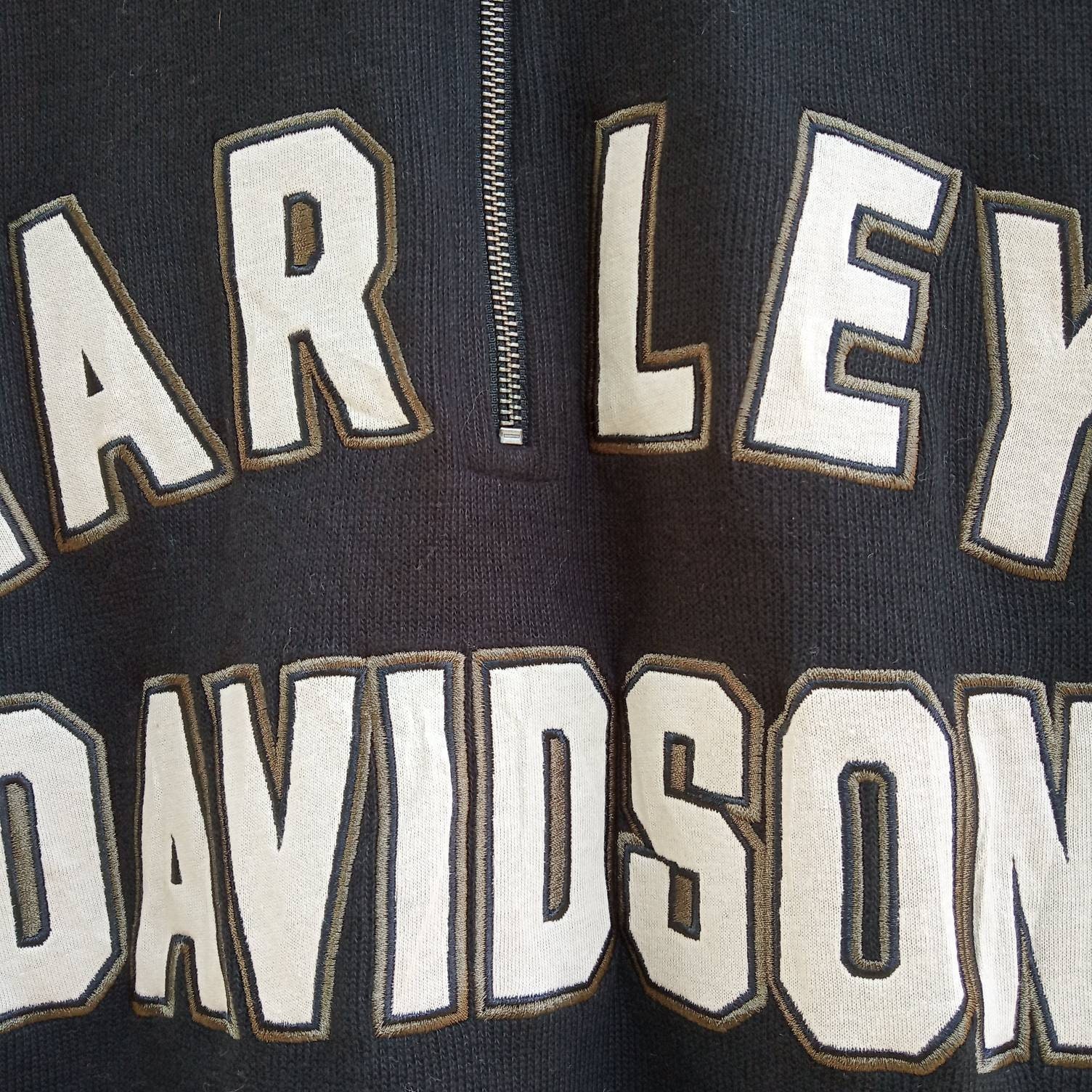 Rare!! Harley Davidson Motorcycle Half Zipper Big Logo Rare!! Harley Davidson Motorcycle Half Zipper Big Logo