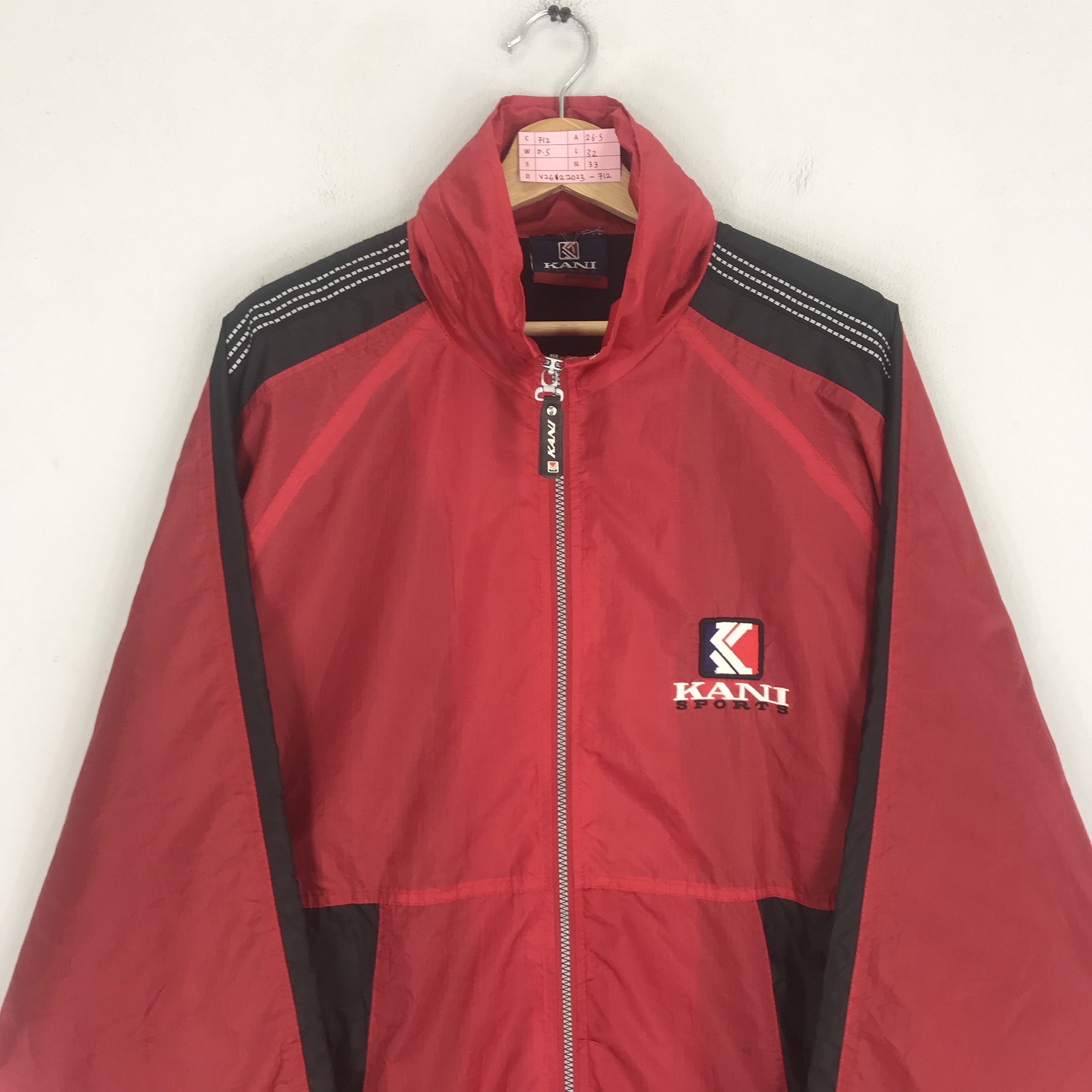 Vintage Karl Kani Windbreaker Jacket Red Xlarge Kani Jeans Sport