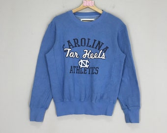 Vintage University North Carolina Sweatshirt Carolina Sweater Carolina Tar Heels Crewneck Carolina Tar Heels Big Logo Pullover Jumper Size S