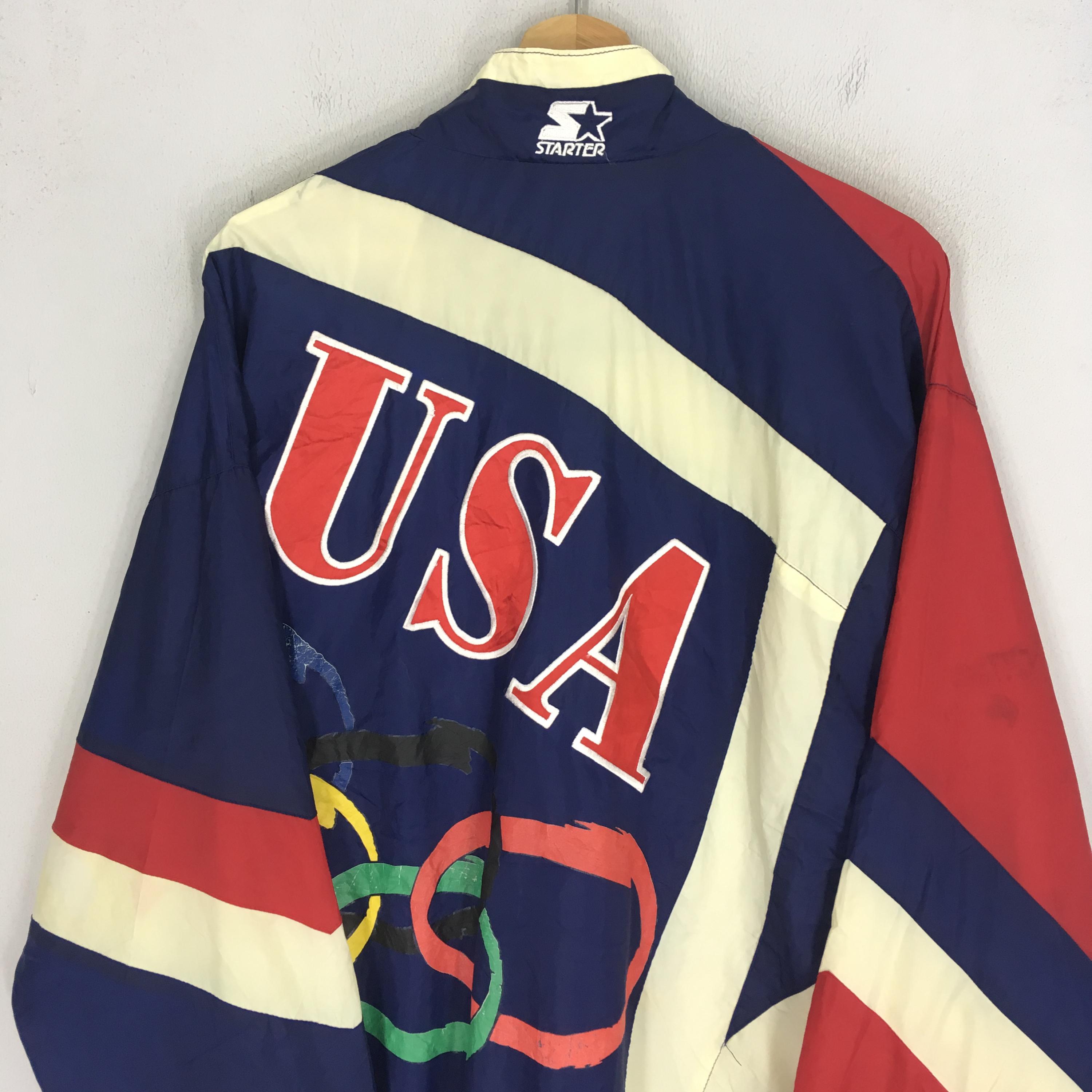 Vintage 90's Starter USA Olympic Team Jacket Colorblock Xlarge