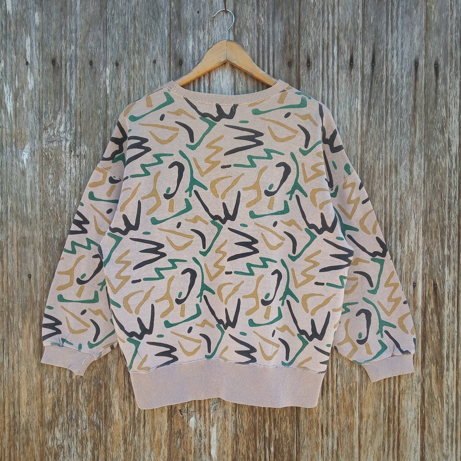 Rare!! Colourful Abstract Nice Design Sweatshirts Medium Size - Etsy