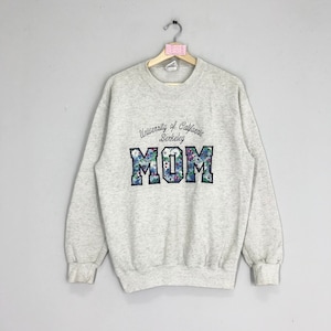 Vintage 90s University Of California Berkeley MOM Sweater Gray University California Berkeley Sweatshirt Crewneck Embroidery Size M