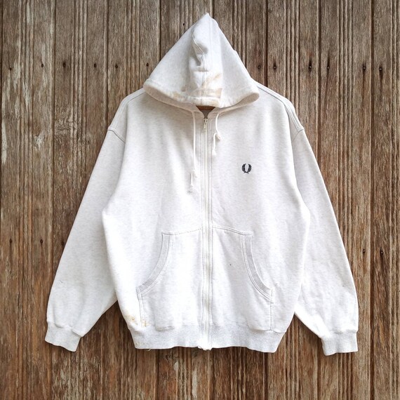Rare!! FRED PERRY Sweater Hoodie Embroidery Colorful Logo Unisex