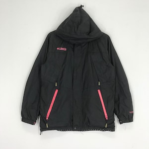 Vintage Columbia Windbreaker Jacket Black Columbia Usa Sportswear Company Columbia Light Jacket Zipper Size M