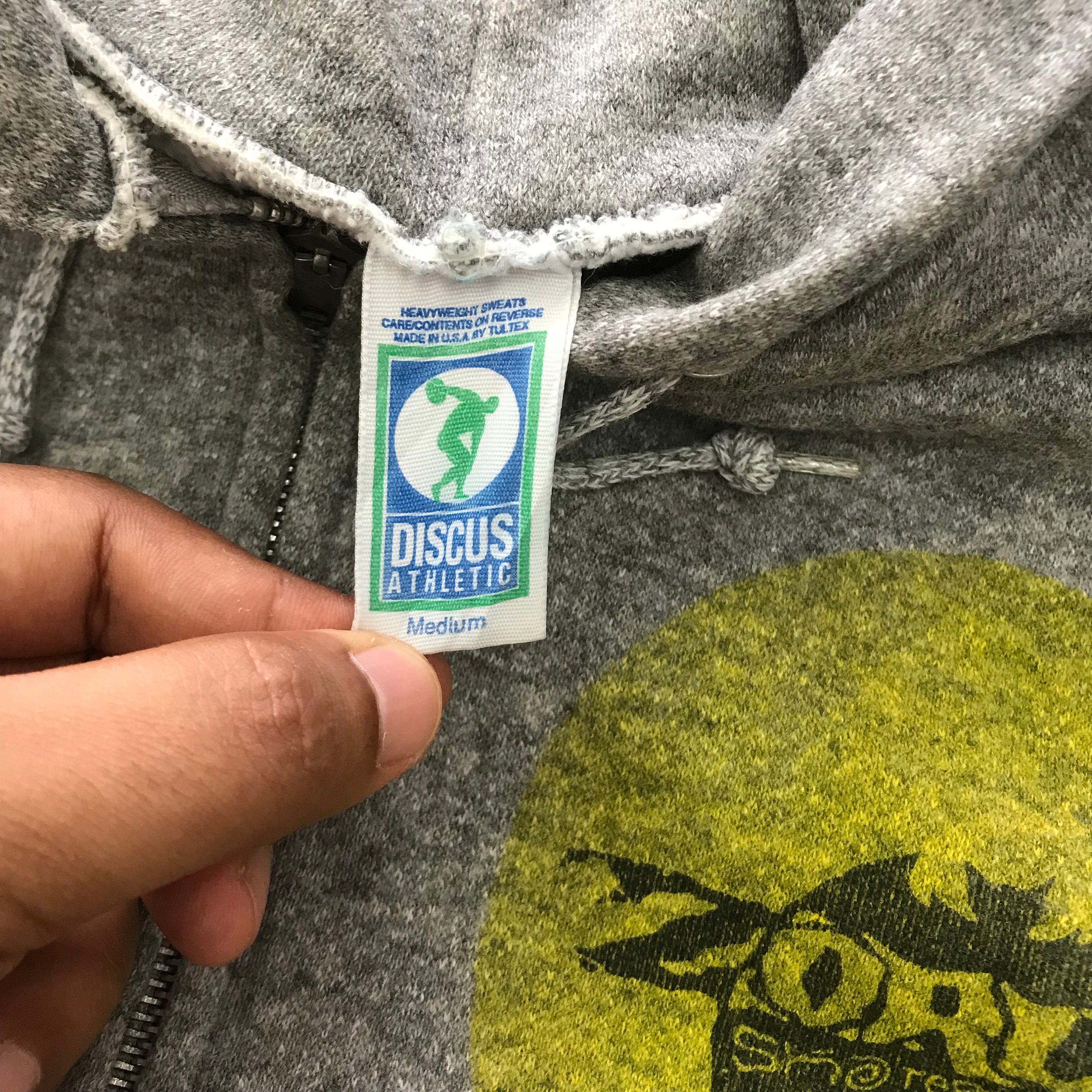 Vintage 90s Zorlac Craig Pushead Gray Sweater Small Zorlac Art