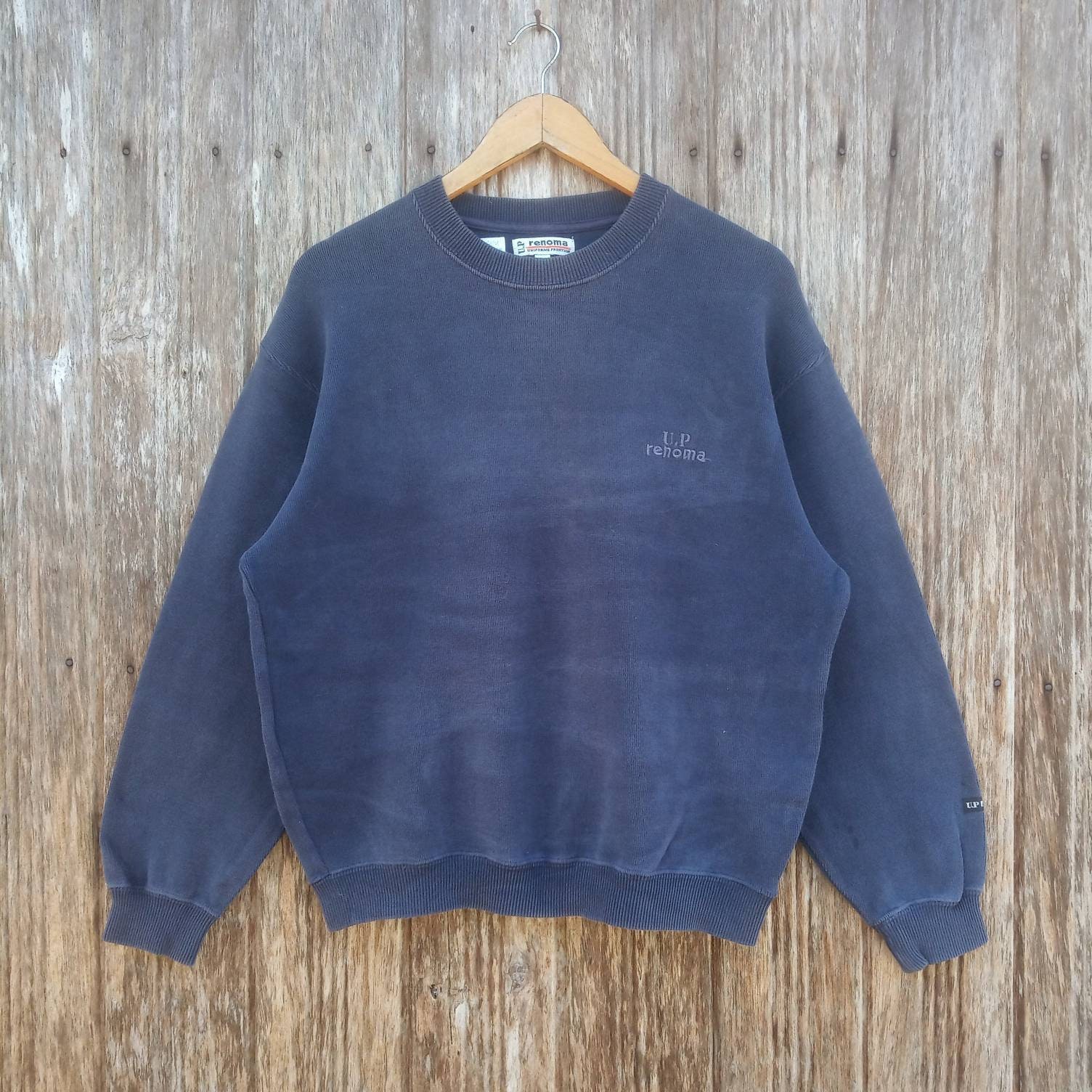 U.P Renoma Embroidery Logo Style Sweatshirt Crewneck Size M - Etsy