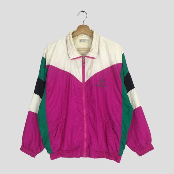 Vintage 90s Sergio Tacchini Windbreaker Multicolor Jacket Large