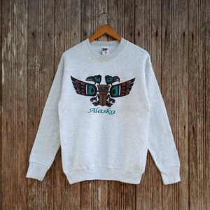 Vintage ALASKA Nice Design Sweatshirt Unisex Small size