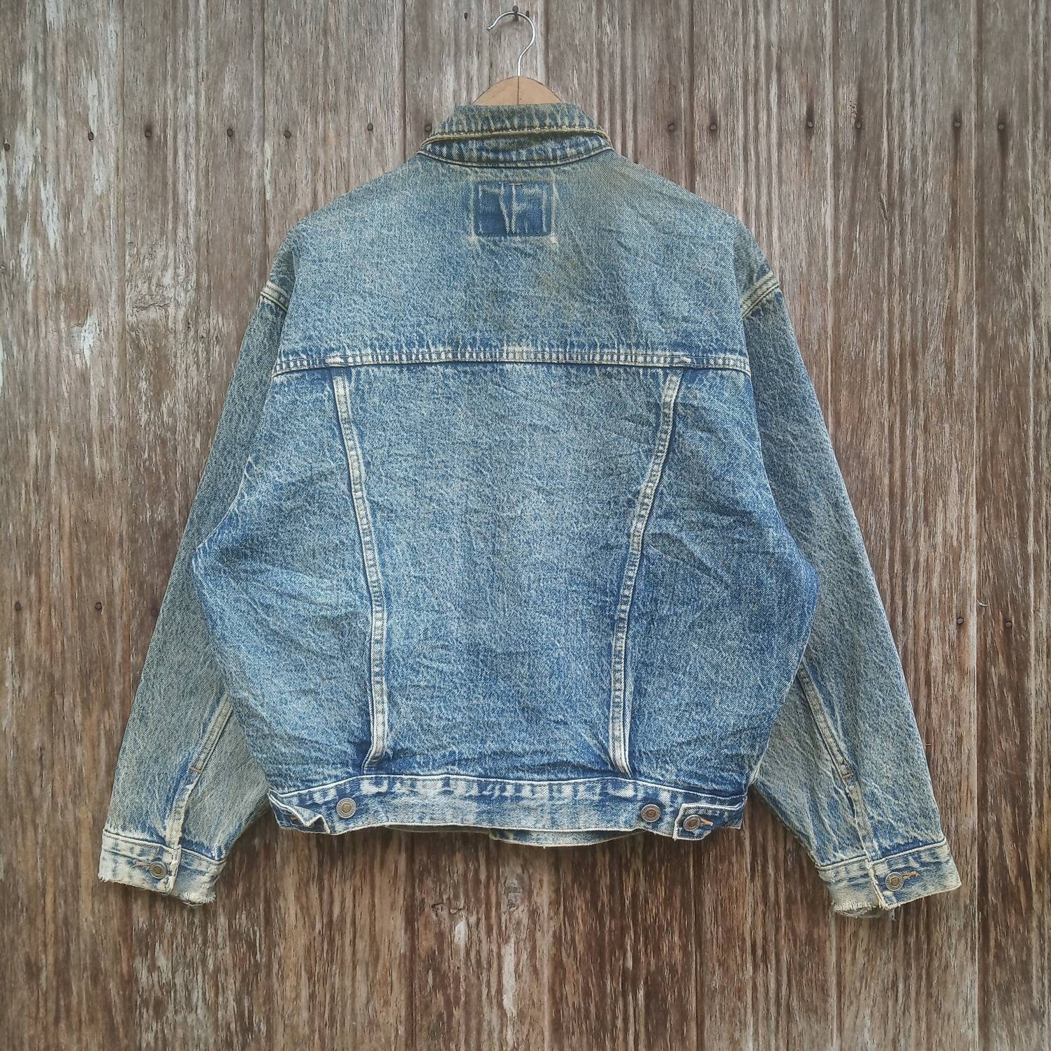 70s BIGJOHN vintage denim jacket USA製 Vintage Big John Denim Jeans Trucker Jacket Acid Wash Jeans Jacket