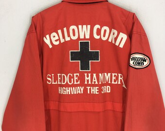 Vintage 90's Yellow Corn Sledge Hammer Highway the 3rd Racing