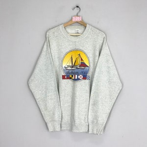 vintage des années 90 Belhaven sweat-shirts Belhaven North Carolina pull Belhaven Crewneck Belhaven North Carolina voilier pullover taille XL