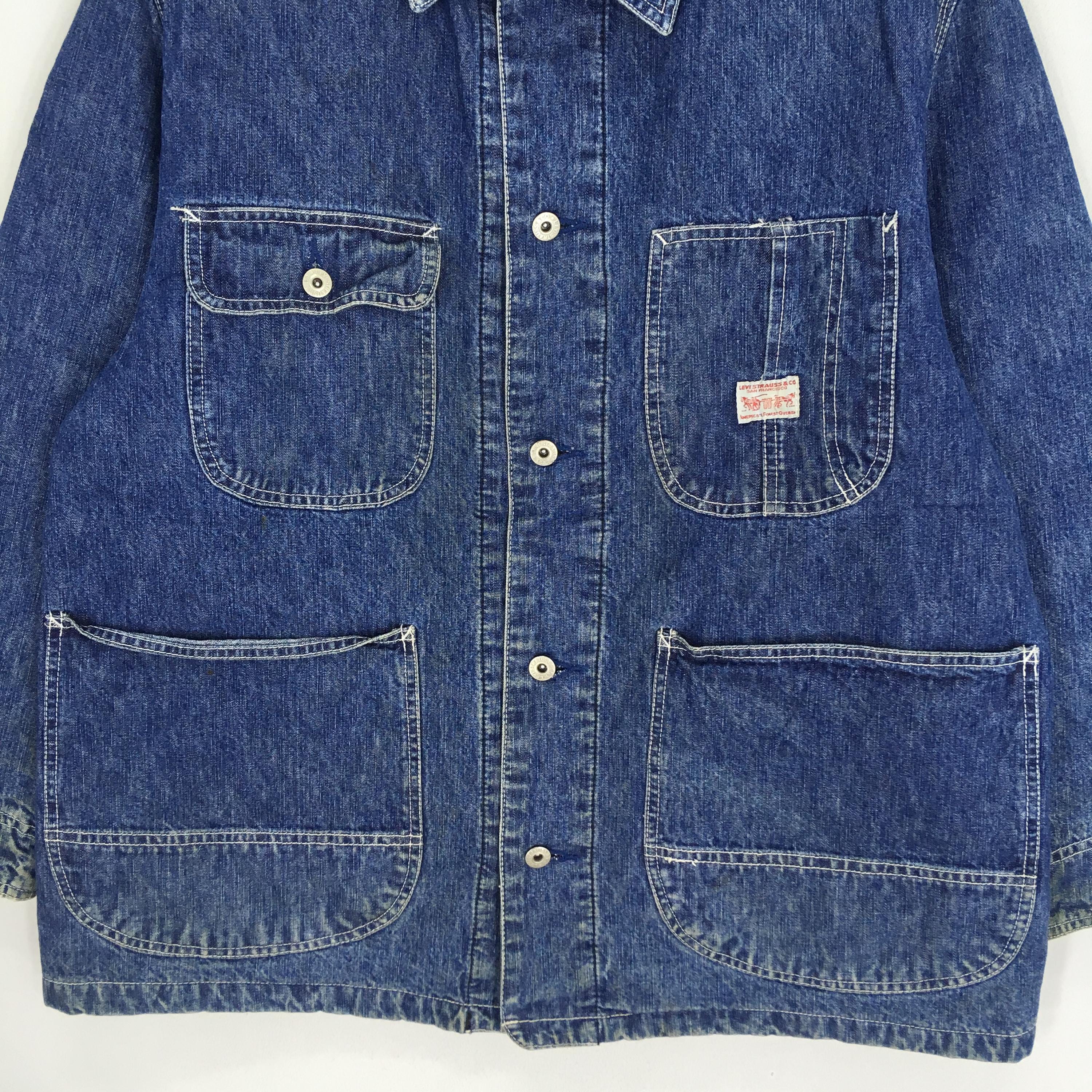 Vintage 90s Levi's American Denim Chore Worker Jacket Medium Levis