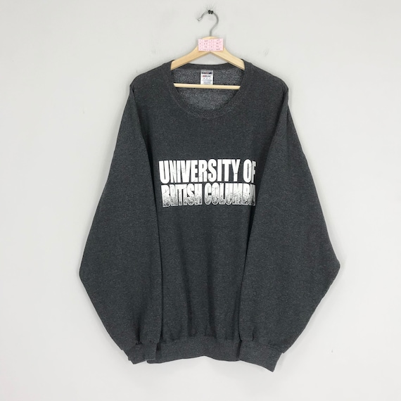Vintage University Of British Columbia Sweatshirt British Columbia Sweater University British Columbia Crewneck Big Logo UBC Jumper Size XXL