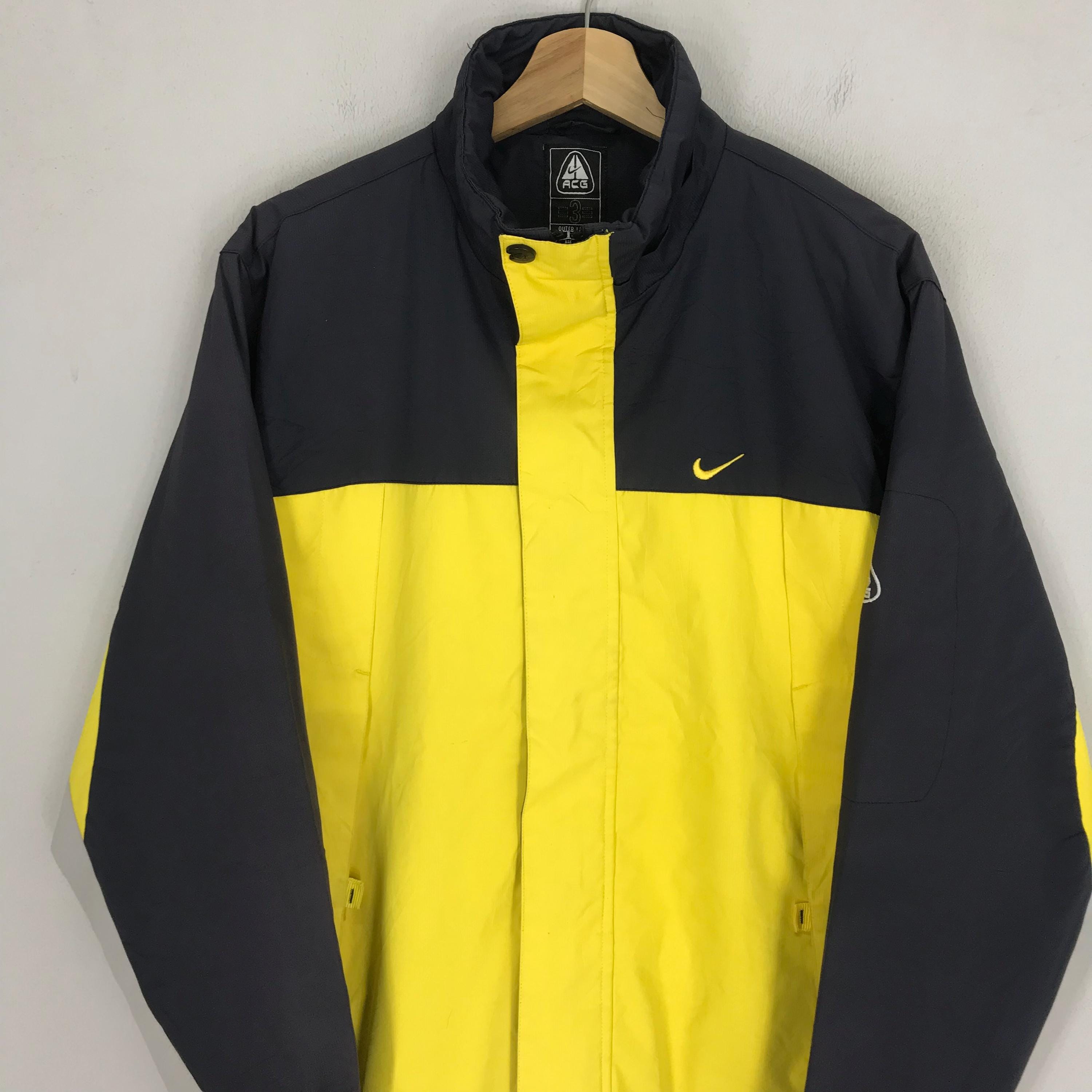 Vintage 90s Nike Colorblock Yellow Jacket Medium Nike ACG Outdoor