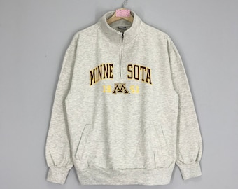 Minnesota Golden Gophers Sweatshirt Minnesota Crewneck Minnesota Sweater Gray Colour Size L