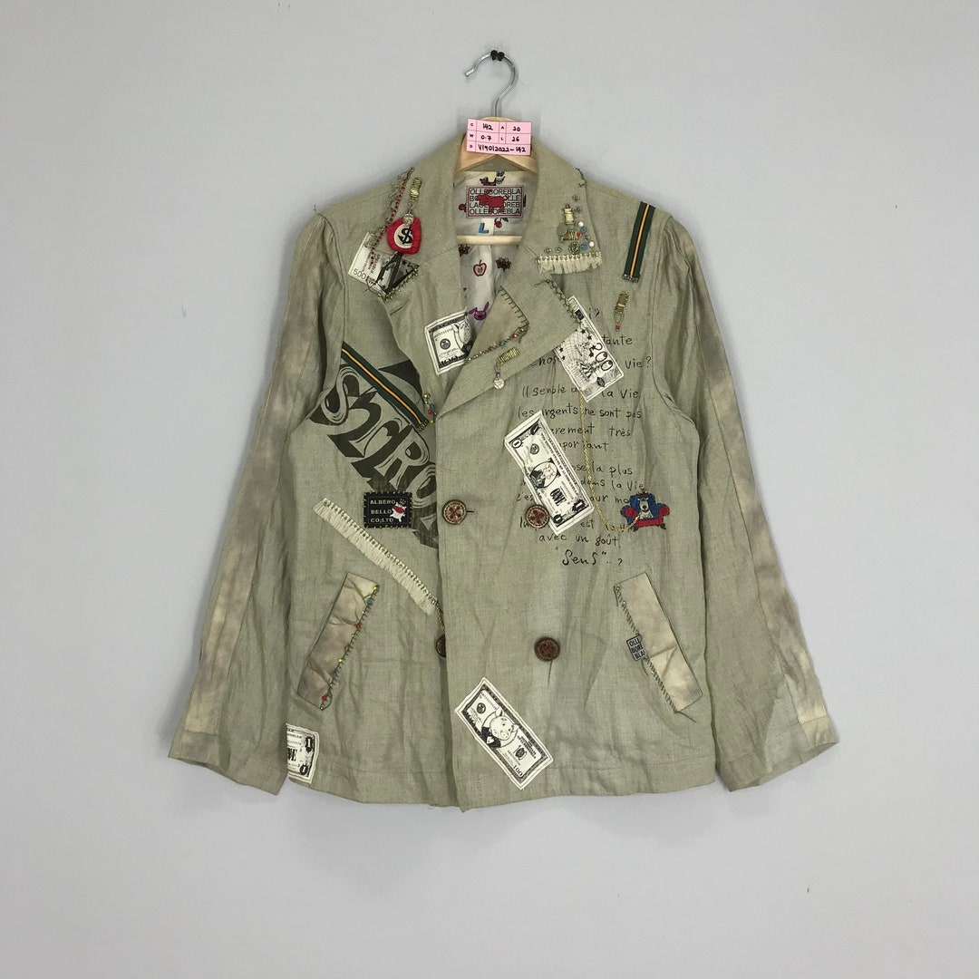 Rare Crazy Design Jacket With Patchwork Art Style Punk Rock - Etsy